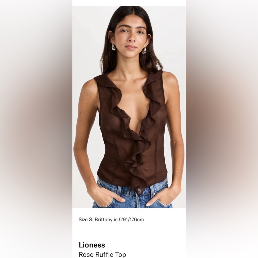 Rose ruffle top